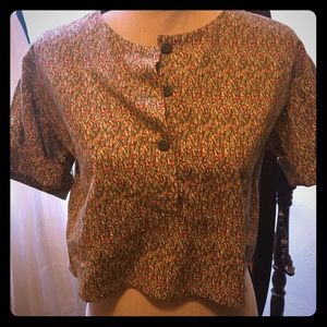 Vintage floral crop top